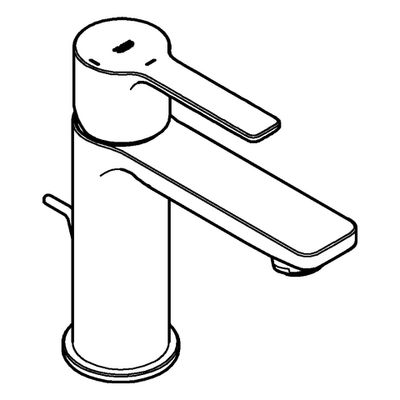 Grohe EH-WT-Batterie Lineare 23790_1 XS-Size Mittelstellung kalt, Farbe chrom Bild 4