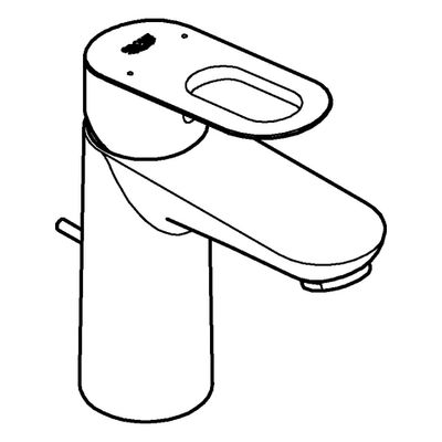 Grohe Einhand-Waschtischbatterie BauLoop S-Size Temperaturbegrenzer, Farbe silberfarben Bild 4