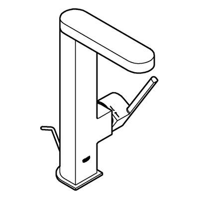 Grohe EH-Waschtischbatterie Plus 23843_3 L-Size auszb. Auslauf hard graphite geb, Farbe hard graphite Bild 4
