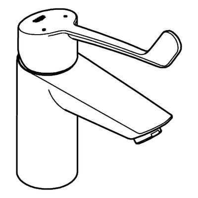 Grohe EH-WT-Batterie Eurosmart 23982_3 S-Size langer Hebel PO-Ablaufgrt, Farbe chrom Bild 4