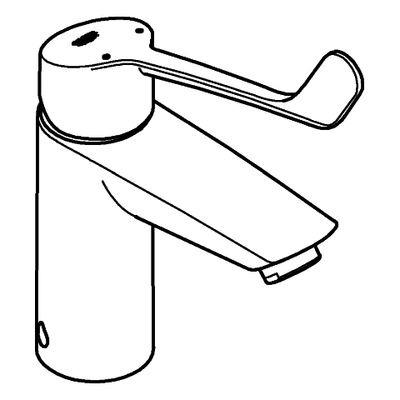 Grohe EH-WT-Batterie Eurosmart 23984_3 S-Size Verbrühschutz langer Hebel, Farbe chrom Bild 4