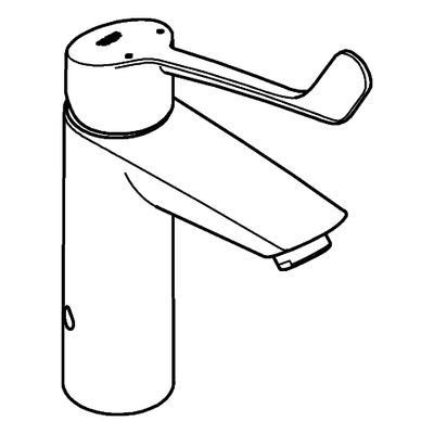 Grohe EH-WT-Batterie Eurosmart 23985_3 M-Size Verbrühschutz langer Hebel, Farbe chrom Bild 4