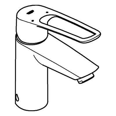 Grohe EH-WT-Batterie Eurosmart 23986_3 S-Size Verbrühschutz offener Hebel, Farbe chrom Bild 4
