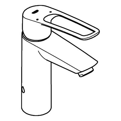 Grohe EH-WT-Batterie Eurosmart 23987_3 M-Size Verbrühschutz offener Hebel, Farbe chrom Bild 4