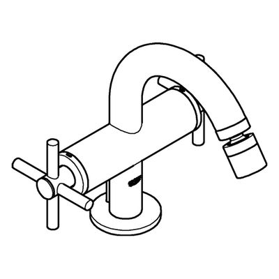 Grohe 2-Griff-Bidetbatt. Atrio 24027_3 Kreuz-Griff, 175 mm, Farbe chrom Bild 4