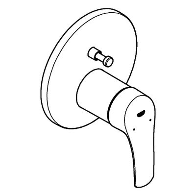 Grohe Fertigset Einhebel-Wannenbatterie Eurosmart, für Rapido SmartBox, 158 mm, Farbe chrom Bild 4