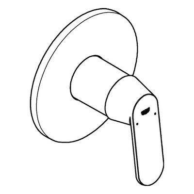 Grohe Farbset Einhebel-Brausebatt. Eurosmart C, für Rapido SmartBox, verchromt, 175 x 200 x 122 mm, Farbe chrom Bild 4