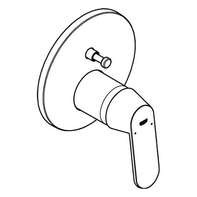 Grohe Farbset Einhebel-Wannenbatt. Eurosmart C, für Rapido SmartBox, verchromt, 200 x 200 x 122 mm, Farbe chrom Bild 4