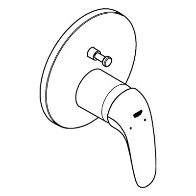 Grohe Farbset Einhebel-Wannenbatt. Eurostyle, für Rap. SmartBox, Hebel geschl, 243 x 180 x 122 mm, Farbe chrom Bild 4