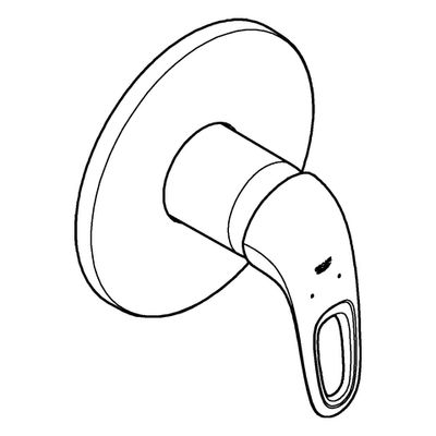 Grohe Farbset Einhebel-Brausebatt. Eurostyle, für Rapido SmartBox, Hebel offen, 243 x 180 x 120 mm, Farbe chrom Bild 4