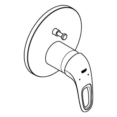 Grohe Farbset Einhebel-Wannenbatt. Eurostyle, für Rapido SmartBox, Hebel offen, 175 x 195 x 120 mm, Farbe chrom Bild 4