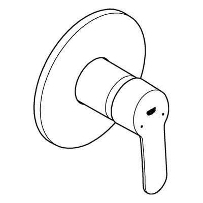 Grohe Farbset Einhebel-Brausebatt. Eurostyle C, für Rapido SmartBox, verchromt, 180 x 200 x 119 mm, Farbe chrom Bild 4