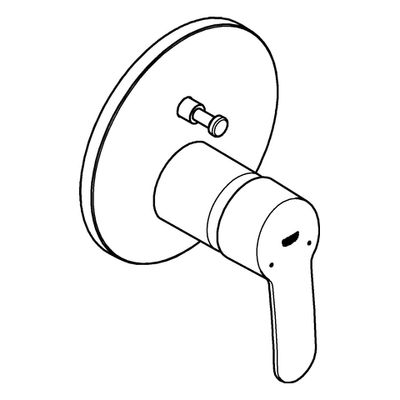 Grohe Farbset Einhebel-Wannenbatt. Eurostyle, für Rapido SmartBox, verchromt, 243 x 180 x 119 mm, Farbe chrom Bild 4