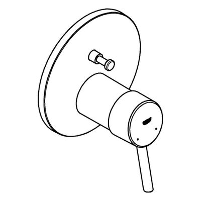 Grohe Farbset Einhebel-Wannenbatterie Concetto, für Rapido SmartBox, verchromt, 243 x 180 x 116 mm, Farbe chrom Bild 4