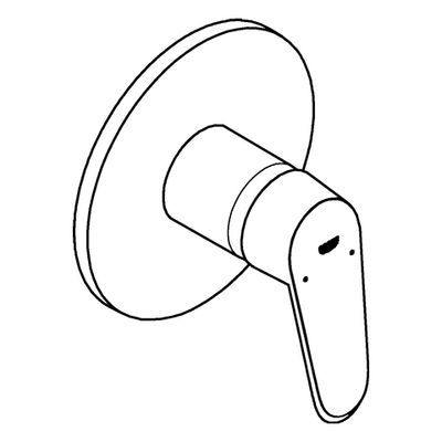Grohe Farbset Einhebel-Brausebatt. Eurodisc C, für Rapido SmartBox, verchromt, 175 x 200 x 106 mm, Farbe chrom Bild 4