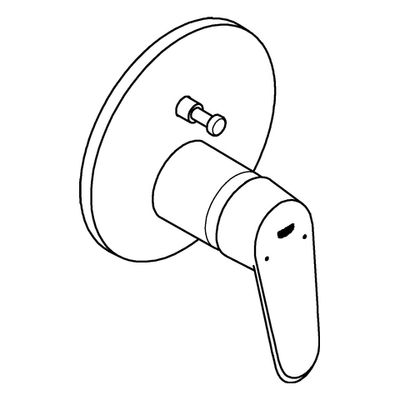 Grohe Farbset Einhebel-Wannenbatterie Eurodisc, für Rapido SmartBox, verchromt, 180 x 200 x 123 mm, Farbe chrom Bild 4