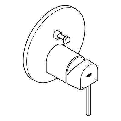 Grohe Farbset Einhebel-Wannenbatterie Plus, für Rapido SmartBox, verchromt, 158 mm, Farbe chrom Bild 4