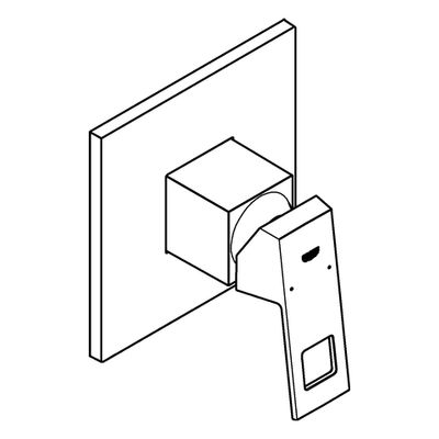 Grohe Farbset Einhebel-Brausebatterie Eurocube eckig, für Rapido SmartBox, verchromt, 200 x 180 x 124 mm, Farbe chrom Bild 4