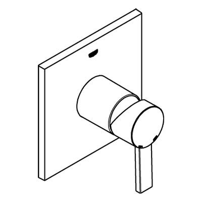 Grohe Farbset Einhebel-Brausebatterie Allure eckig, für Rapido SmartBox, verchromt, 243 x 180 x 106 mm, Farbe chrom Bild 4