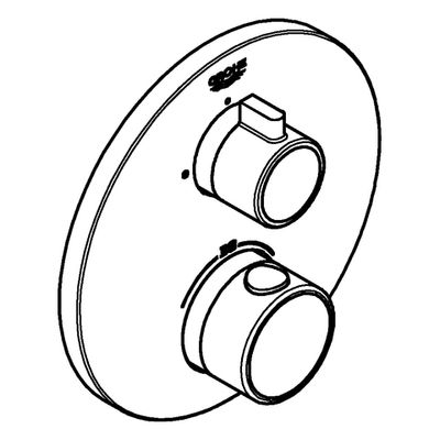 Grohe Farbset-THM-Brausebatterie Grohtherm 1 Abg, für Rapido SmartBox, verchromt, 243 x 180 x 43 mm, Farbe chrom Bild 4