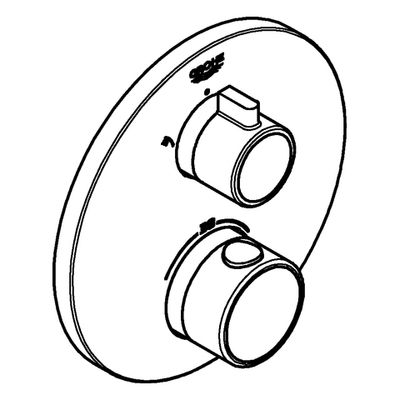 Grohe Farbset-THM-Brausebatterie Grohtherm 2 Abg, für Rapido SmartBox, verchromt, 180 x 200 x 43 mm, Farbe chrom Bild 4