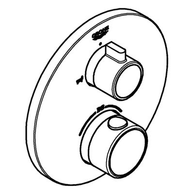 Grohe Farbset-THM-Wannenbatterie Grohtherm 2 Abg, für Rapido SmartBox, verchromt, 243 x 180 x 43 mm, Farbe chrom Bild 4