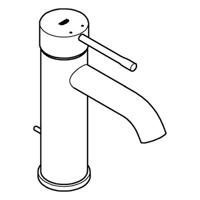 Grohe Einhand-Waschtischmischer Essence S-Size, mit Ablaufgarnitur, 174 x 116 mm, Farbe silberfarben Bild 4