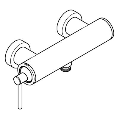Grohe Einhand-Brausebatterie Atrio 24366 Wandmontage hard graphite geb, Farbe hard graphite Bild 4