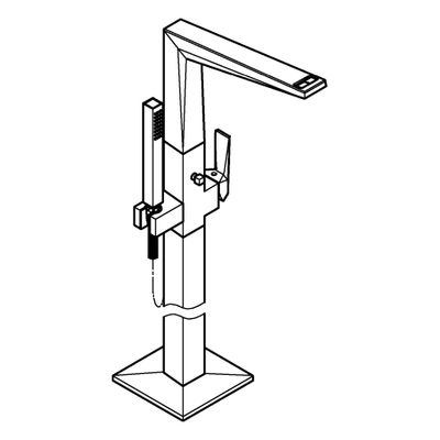 Grohe Wannenbatt. Allure Bril. PC 24423 Bodenmont. Gr. WA-Cesars, hard grap. gb, Farbe hard graphite Bild 4