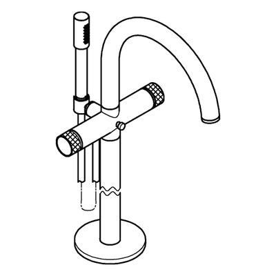 Grohe Wannenbatterie Atrio Private C. 25229 BM Knopfbetaetigung, Farbe warm sunset Bild 4