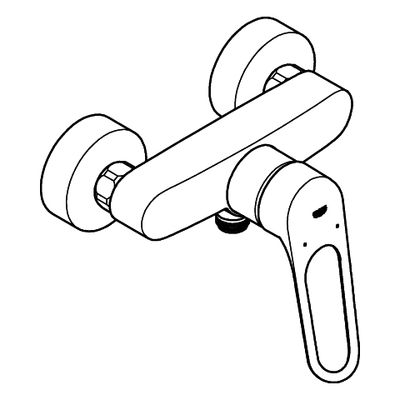 Grohe EH-Brausebatt. Eurosmart 25242_3 Wandmontage offener Hebel, Farbe chrom Bild 4