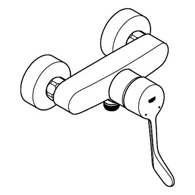 Grohe EH-Brausebatt. Eurosmart 25244_3 Wandmontage langer Hebel, Farbe chrom Bild 4