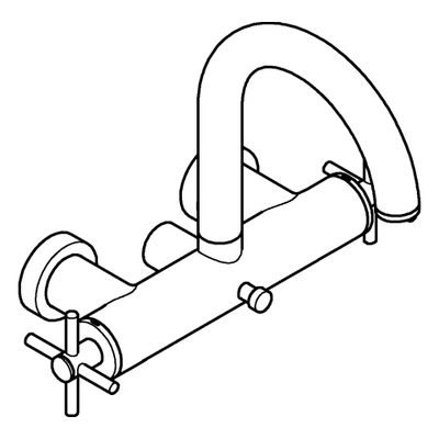 Grohe 2-Griff-Wannenbatt. Atrio 25268 Wandmontage Kreuz-Griff, Farbe warm sunset Bild 4