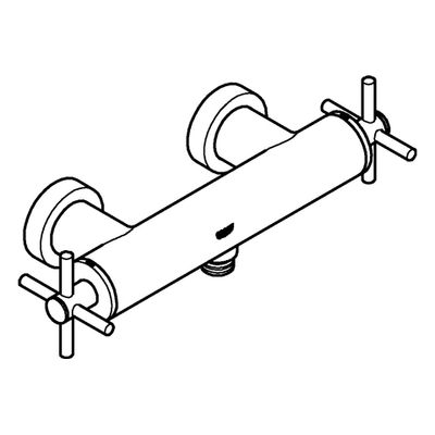 Grohe 2-Griff-Brausebatt. Atrio 26003_3 Wandmontage Kreuz-Griff, 160 x 200 mm, Farbe chrom Bild 4