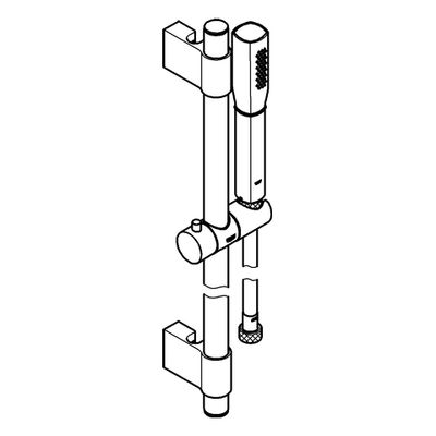 Grohe Brausestangenset Grandera Stick 26038 900 mm 1 Strahl 7,6l chrom / gold, Farbe chrom, gold Bild 4