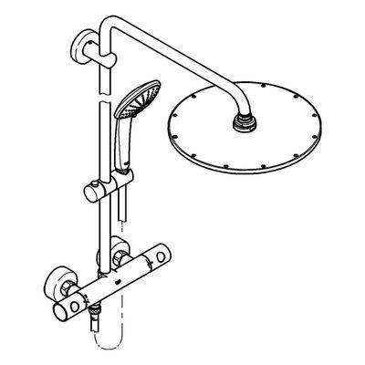 Grohe Duschsystem Euphoria 310 26075, mit THM nickel gebürstet, 155 x 345 mm, Farbe nickel Bild 4