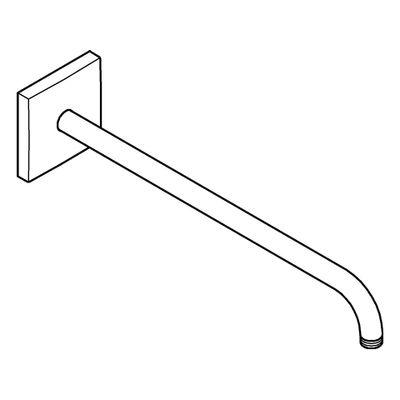 Grohe Brausearm Rainshower Metall eckige Rosette Ausladung, 422 mm, Farbe chrom Bild 3