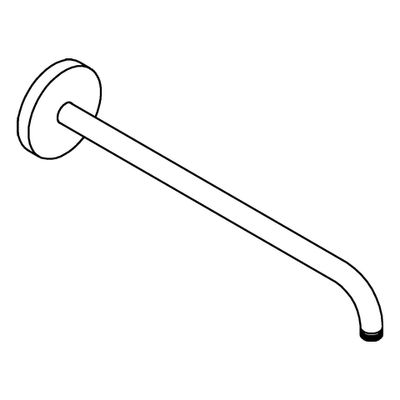 Grohe Brausearm Rainshower Metall Ausladung, 422 mm, Farbe chrom Bild 3