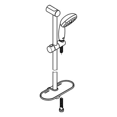 Grohe Brausestangenset Tempesta 100 600 mm 2 Strahlart. Abl. 9,5l, Farbe silberfarben Bild 4