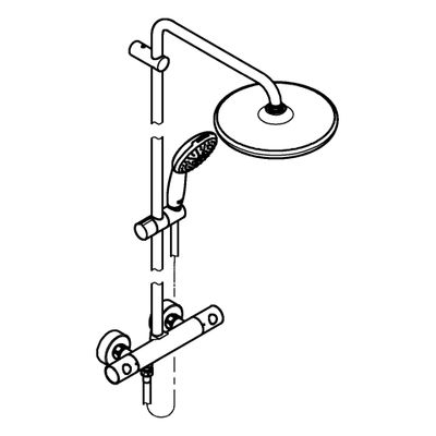Grohe Duschsystem Tempesta 250 26670_1 Brause-THM KB Tempesta 250, 1167 x 298 x 537 mm, Farbe chrom Bild 4
