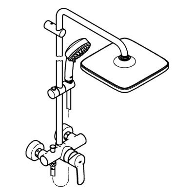 Grohe Duschsystem Tempesta C 250 Cube Brause-EHM Brausearm 390 mm, Farbe chrom Bild 4