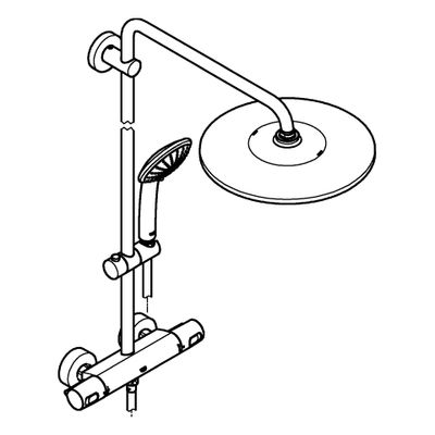 Grohe Duschsystem Euphoria 310 Wandmontage THM CoolTouch, 1551 x 308 x 472 mm, Farbe chrom Bild 4