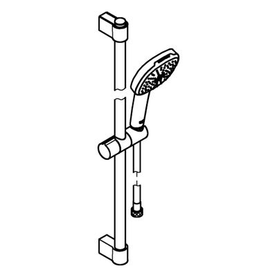 Grohe Brausestangenset Tempesta Cube 110 26748_3 600 mm 2 Strahlarten 7,4l, Farbe chrom Bild 4