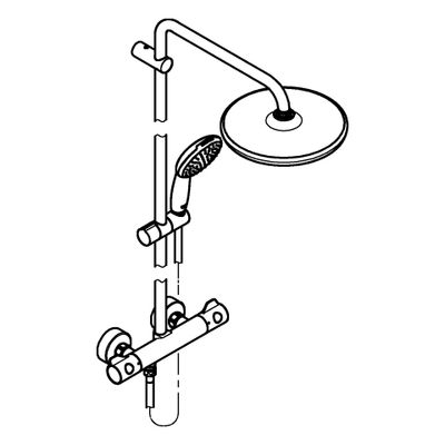 Grohe Duschsystem Tempesta 210 26811_1 Brause-THM KB Tempesta 210, 1167 x 304 x 517 mm, Farbe chrom Bild 4