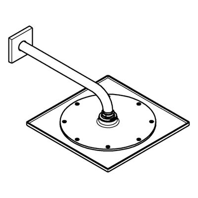 Grohe Kopfbrauseset Rainshower Aqua 10" 26860 BA 286 mm 1 Strahl 8l/min, 85 x 254 x 286 x 286 mm, Farbe chrom Bild 4