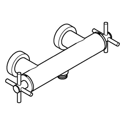 Grohe 2-Griff-Brausebatt. Atrio 26895 Wandmontage Kreuz-Gr. hard graphite geb, Farbe hard graphite Bild 4