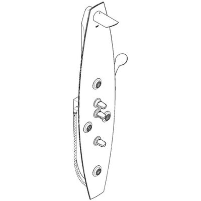 Grohe Duschsystem Amera Echtglasabdeckung Wandmontage, 250 x 530 mm, Farbe chrom Bild 4