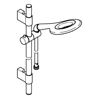 Grohe Brausegrt. Rainshower Icon 150 27277_1 900 mm Wandhalter Metall, Farbe chrom Bild 4