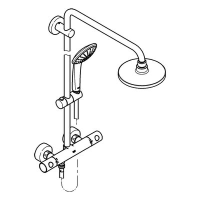 Grohe Duschsystem Euphoria 180 27296_1, mit Thermostat 450 mm Duscharm, Farbe silberfarben Bild 4