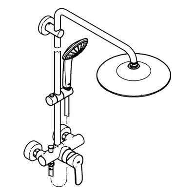 Grohe Duschsystem Euphoria 260 27473_1, mit Einhandmischer 9,5l/min, 140 x 310 mm, Farbe silberfarben Bild 4